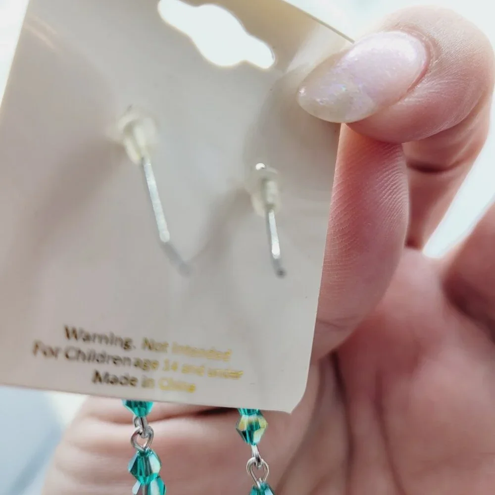 Pair if Chinese Crystal Beaded 3.5